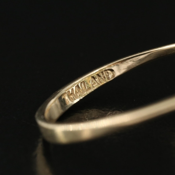 10K Natural Blue Zircon Cluster Ring - Size 7 - Picture 8 of 8